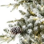 Holiday Time 7.5-Foot Pre-Lit Artificial Flocked Sierra Christmas Tree