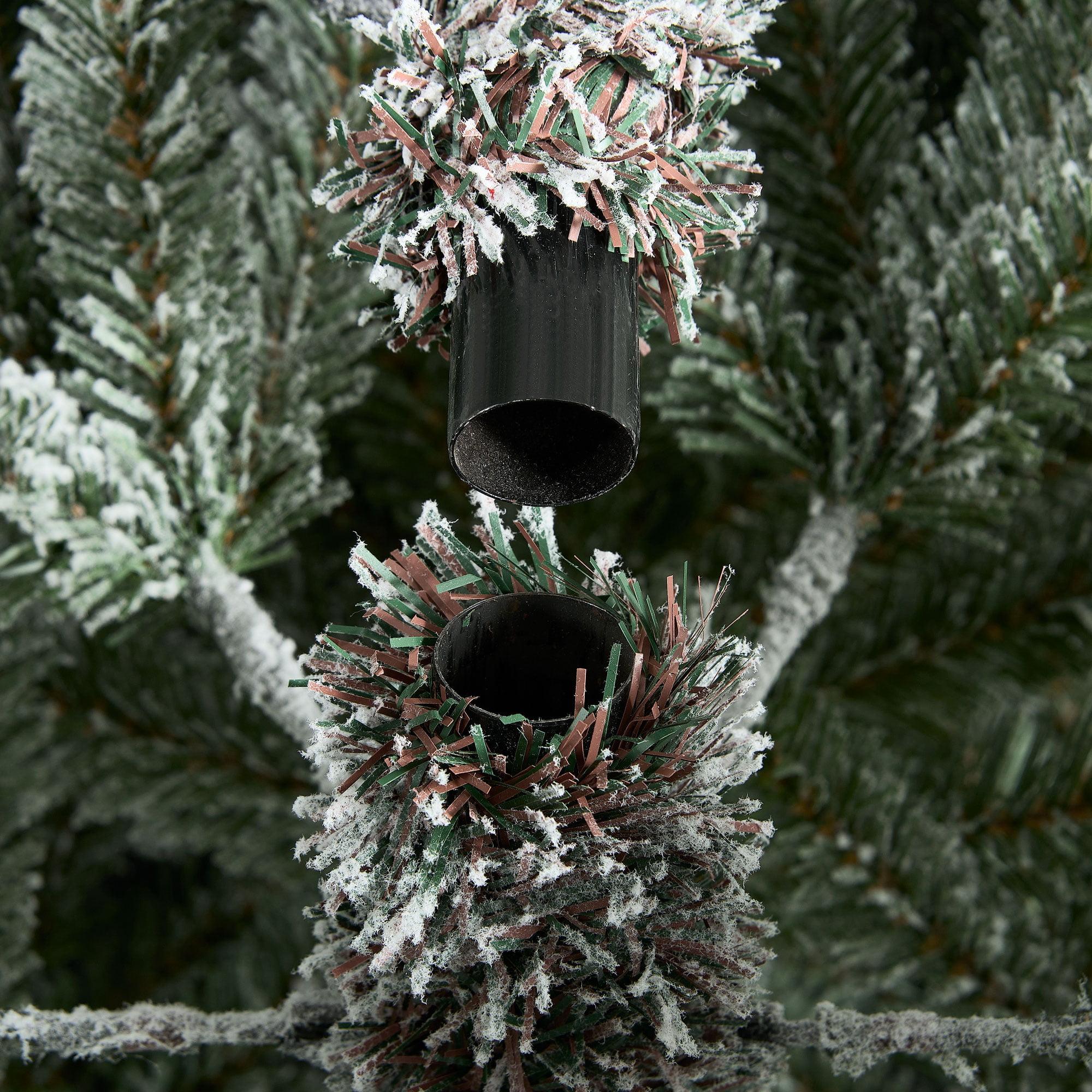 Holiday Time 7.5-Foot Pre-Lit Artificial Flocked Sierra Christmas Tree