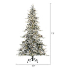 Holiday Time 7.5-Foot Pre-Lit Artificial Flocked Sierra Christmas Tree
