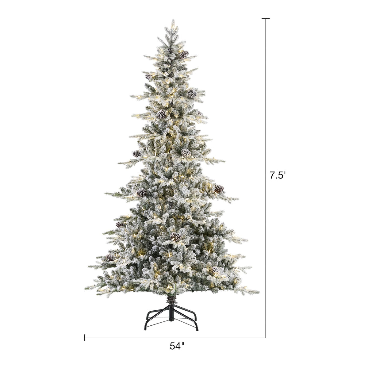 Holiday Time 7.5-Foot Pre-Lit Artificial Flocked Sierra Christmas Tree