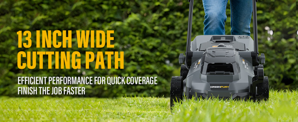 Cordless Lawn Mower Compatible with Dewalt 20V MAX Battery (Tool Only) | 13" Deck, Brushless Motor, 5-Position Height Adjust, 8 Gal Bag, Ideal for Small Yards
