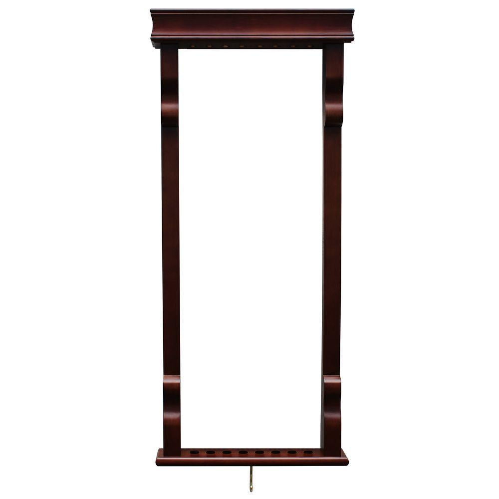 Wall Billiard Pool Cue Rack in Antique Walnut