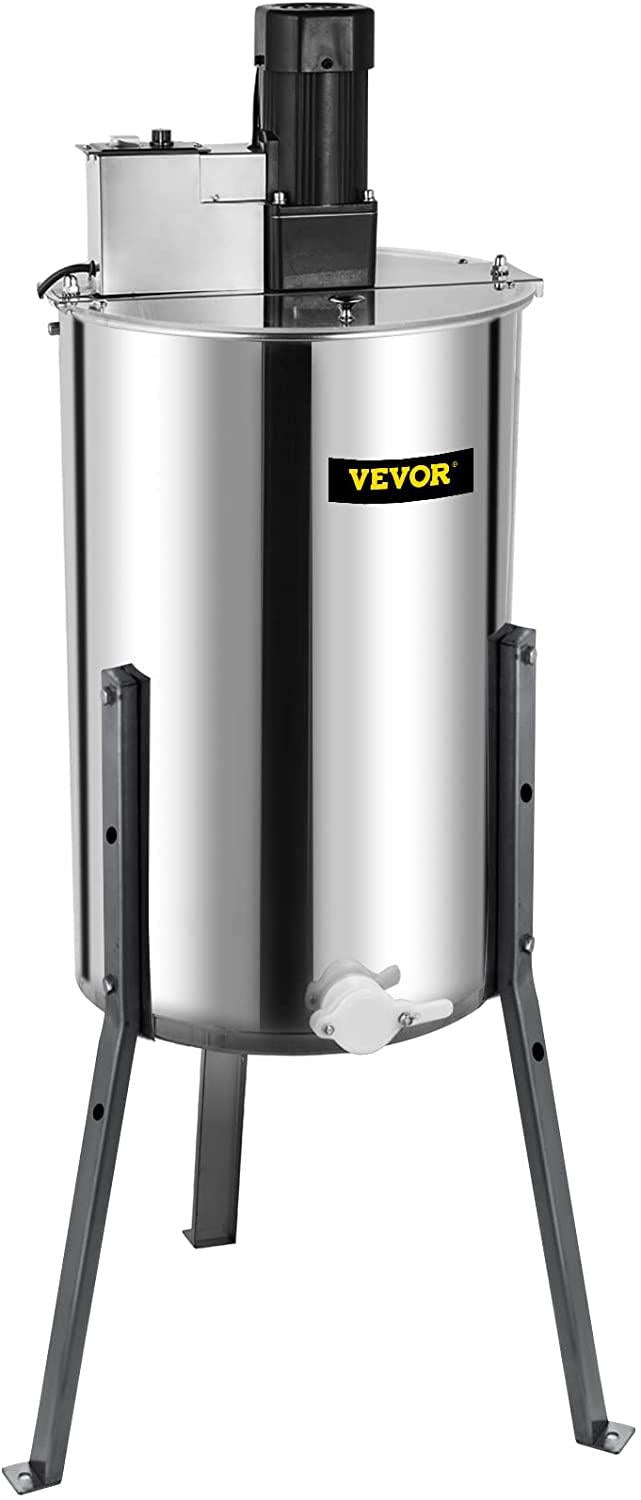 bestequip electric honey extractor separator 3 frame bee extractor stainless steel honeycomb spinner crank. beekeeping extraction apiary centrifuge equipment