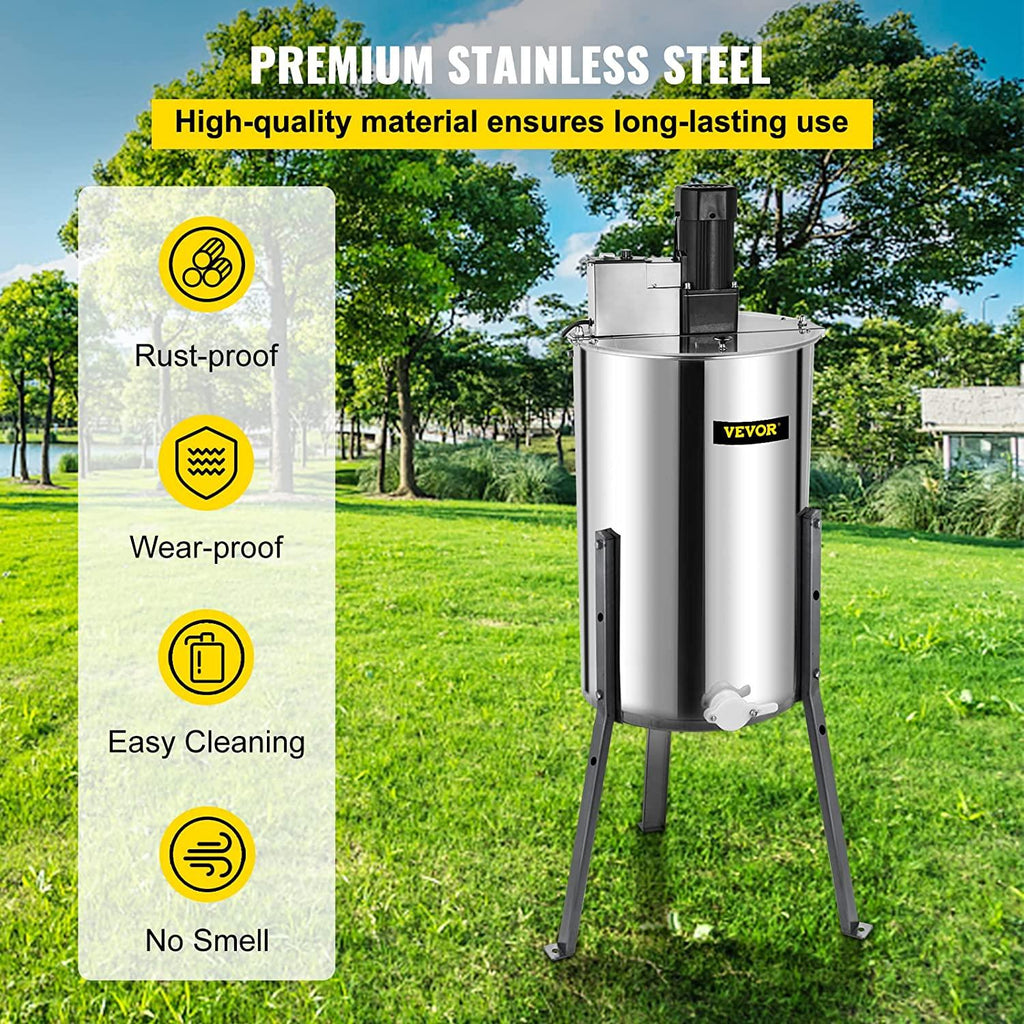bestequip electric honey extractor 3 frame bee extractor stainless steel honey spinner with stand beekeeping equipment