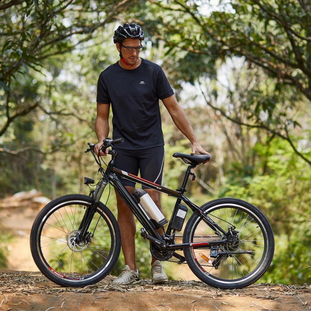 Ayner 26 In. Adult Electric Bike, 250W Brushless Motor, 36V/8Ah Removable Lithium-Ion Battery Fast Charge, Mountain Bicycle with Dual Disc Brakes, 21 Speed Gears, Black