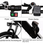 Ayner 26 In. Adult Electric Bike, 250W Brushless Motor, 36V/8Ah Removable Lithium-Ion Battery Fast Charge, Mountain Bicycle with Dual Disc Brakes, 21 Speed Gears, Black