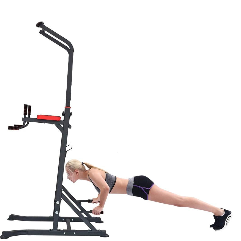 Power Tower 6 Sections Adjustable Height Pull-Up Bars Dip Station for Home Gym