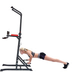 Power Tower 6 Sections Adjustable Height Pull-Up Bars Dip Station for Home Gym