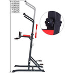 Power Tower 6 Sections Adjustable Height Pull-Up Bars Dip Station for Home Gym