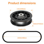 539110311 539110411 Drive Idler Pulley Drive Belt Kit Fits for  Z254F Z200 460ZX Lawn Mower Tractor, Replace 607163 14259 12400
