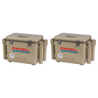 19 qt. Fishing Rod Holder Insulated Cooler Case, Tan (2-Pack)