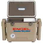 19 qt. Fishing Rod Holder Insulated Cooler Case, Tan (2-Pack)