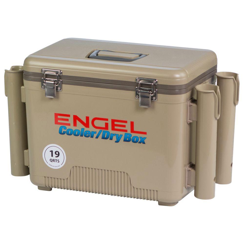 19 qt. Fishing Rod Holder Insulated Cooler Case, Tan (2-Pack)
