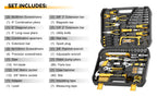 199 Piece Tool Kit for Home,General Household/Auto Repair Tool Set,Basic Hand Tool Kit with Socket Wrench,Tool Box Case for Men,Perfect for Diyer Handyman Homeowner