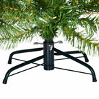8 ft. Pre-Lit Dense PVC Christmas Tree Spruce Hinged with 880 LED Lights and Stand