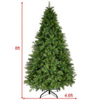 8 ft. Pre-Lit Dense PVC Christmas Tree Spruce Hinged with 880 LED Lights and Stand