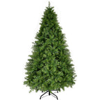 8 ft. Pre-Lit Dense PVC Christmas Tree Spruce Hinged with 880 LED Lights and Stand