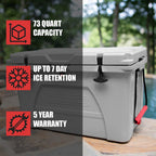 73 Qt. High-Performance Cooler with Lockable Lid