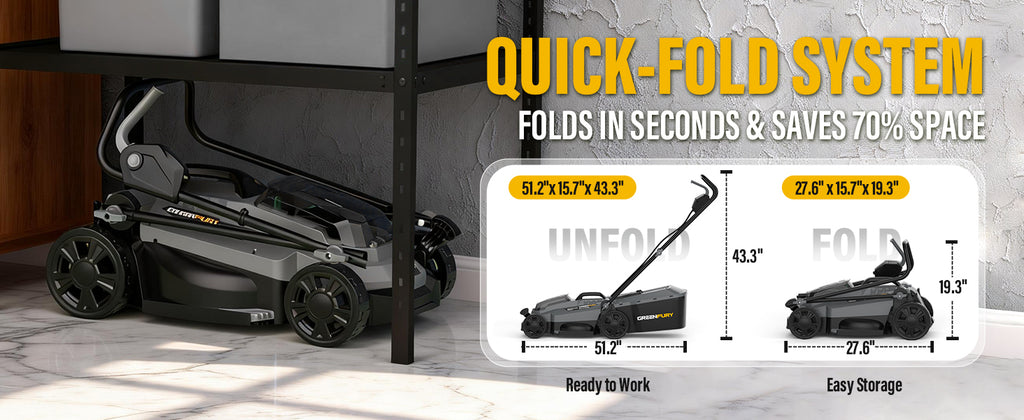 Cordless Lawn Mower Compatible with Dewalt 20V MAX Battery (Tool Only) | 13" Deck, Brushless Motor, 5-Position Height Adjust, 8 Gal Bag, Ideal for Small Yards