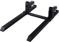 mophorn pallet forks 58.7" 4000 lbs max, clamp on tractor bucket forks with adjustable stabilizer bar, heavy duty front loader forks, fork attachment for skid steer,loader bucket