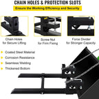 mophorn pallet forks 58.7" 4000 lbs max, clamp on tractor bucket forks with adjustable stabilizer bar, heavy duty front loader forks, fork attachment for skid steer,loader bucket