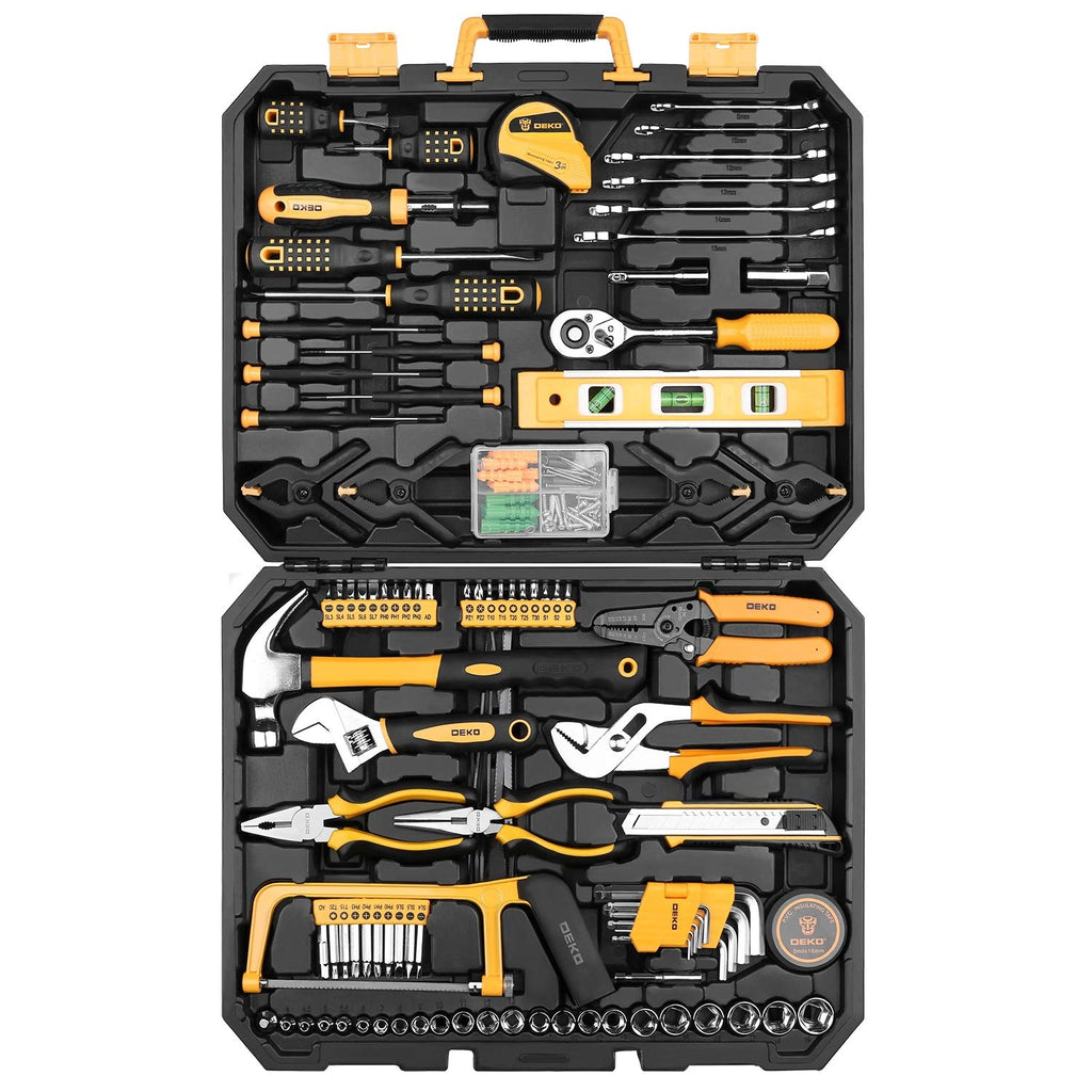 228 Piece Socket Wrench Auto Repair Tool Combination PackaMixed Tool Set Hand Tool Kit with Plastic Toolbox StoraCase