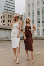 midi slit dress