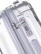 Le Maurice &amp; Co Hardside Expandable Luggage - 20-Inch Hardshell Lightweight Rolling Suitcase, Alumax Style - Carry On Luggage Bag - Travel Bag with 8 Spinner Wheels &amp; TSA Lock (Carbon Silver)