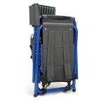 Dark Grey with Blue Fusion Portable Outdoor Patio Chair