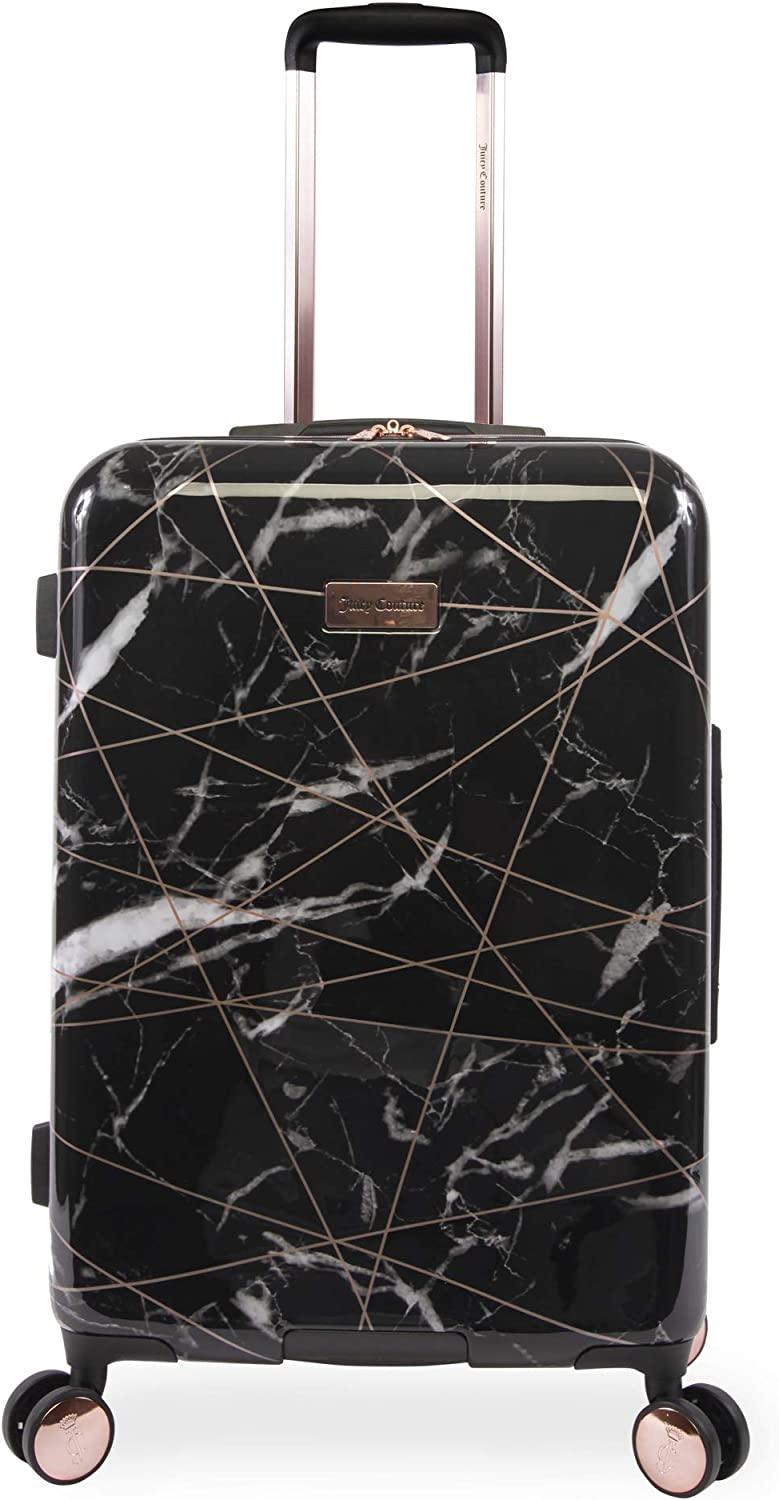 Women's Vivian 3 Piece Hardside Spinner Luggage Set, Black Marble Web, One Size
