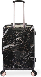 Women's Vivian 3 Piece Hardside Spinner Luggage Set, Black Marble Web, One Size