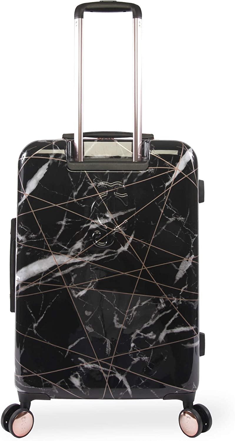 Women's Vivian 3 Piece Hardside Spinner Luggage Set, Black Marble Web, One Size