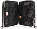 Women's Vivian 3 Piece Hardside Spinner Luggage Set, Black Marble Web, One Size