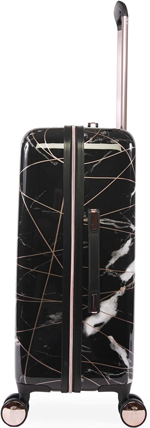 Women's Vivian 3 Piece Hardside Spinner Luggage Set, Black Marble Web, One Size