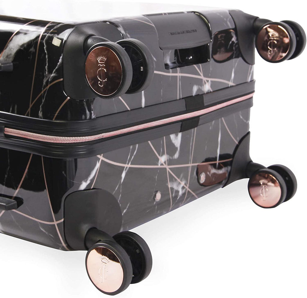 Women's Vivian 3 Piece Hardside Spinner Luggage Set, Black Marble Web, One Size