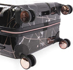 Women's Vivian 3 Piece Hardside Spinner Luggage Set, Black Marble Web, One Size