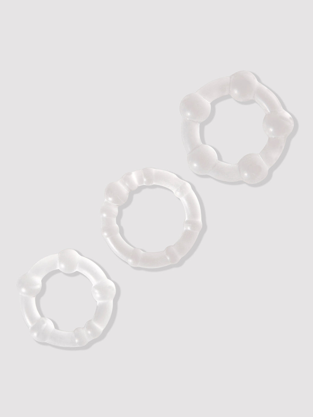 BASICS Triple Cock Ring Set (3 Count), Clear | Clear