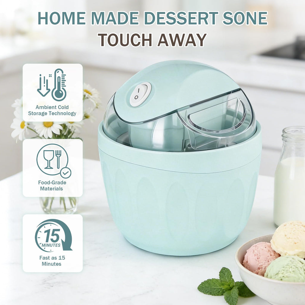 Mini ice Cream Maker, Single Serve Ice Cream Maker,One-Touch Dessert Maker, Single Serving of Gelato, Frozen Yogurt, Compact Electric Makers for Kitchen, Just 15 Minutes11