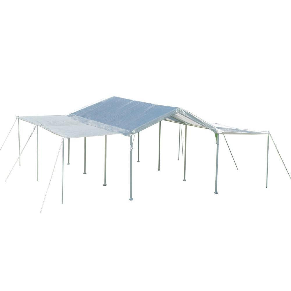 10 ft. W x 20 ft. H Max AP 2-in-1 White Canopy with Extension Kit with Steel Frame and Waterproof Fabric