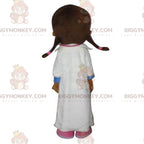 BIGGYMONKEYmascot costume nurse with white coat, doctor costume