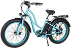 Maxfoot Couple Bike 26" Electric Fat Tire Bicycle, 750W 48V/13Ah Removable Lithium Battery 23MPH 55 Miles E-Bikes,  7-Speed Gear, Commuter Bike for Adults Man and Woman