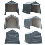 StoraShelter 8 ft. x 14 ft. Grey Outdoor Shed Heavy-Duty Canopy
