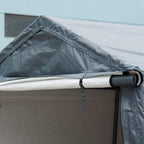 StoraShelter 8 ft. x 14 ft. Grey Outdoor Shed Heavy-Duty Canopy