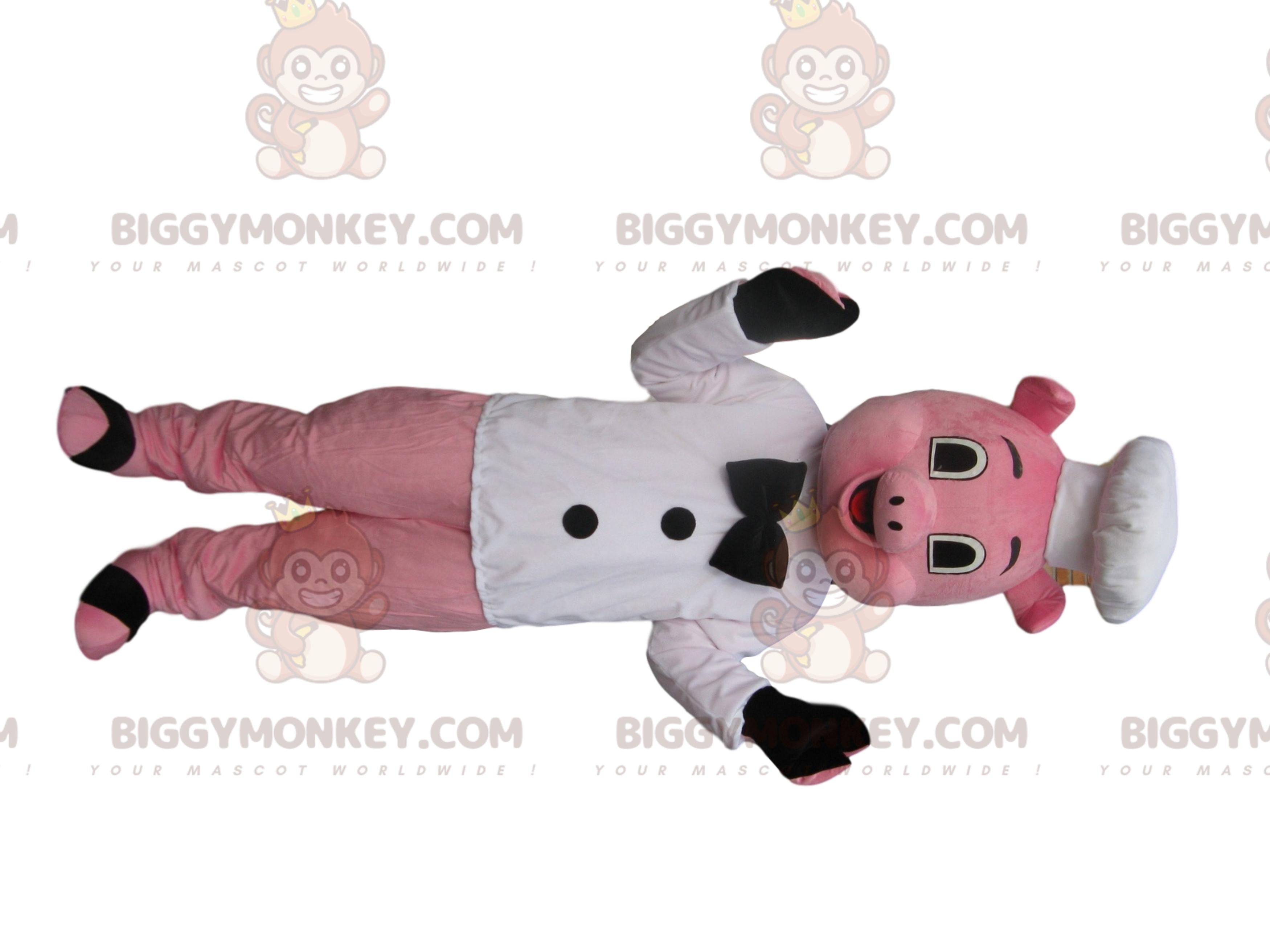 Pig BIGGYMONKEYMascot Costume In Chef Outfit