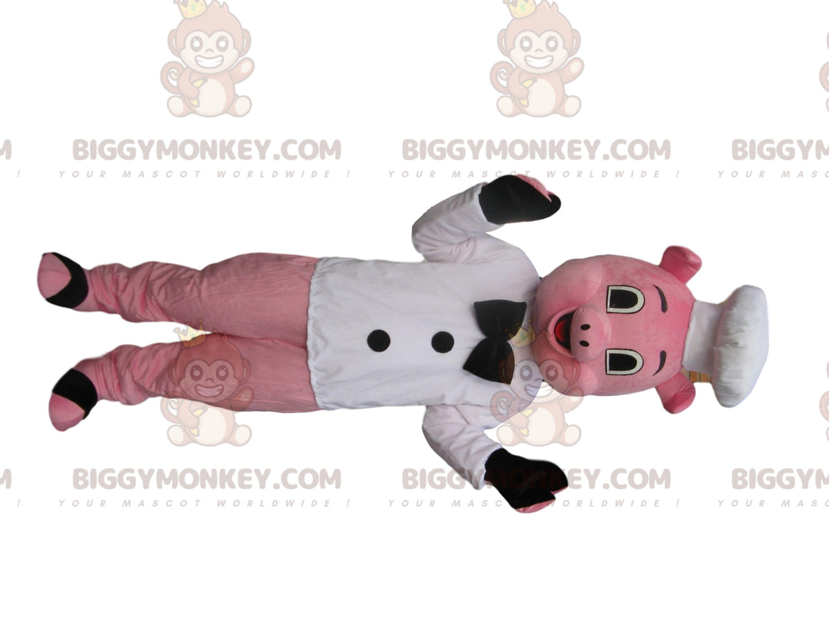 Pig BIGGYMONKEYMascot Costume In Chef Outfit