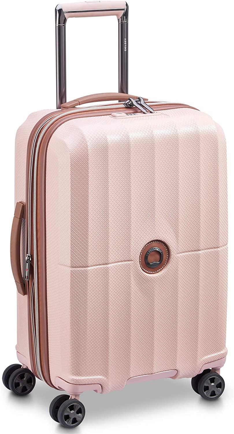 St. Tropez Hardside Expandable Luggage with Spinner Wheels, Pink, Carry-on 21 Inch