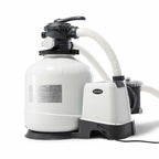 intex 3000 gph pool sand filter pump with automatic timer &amp; automatic skimmer