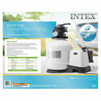 intex 3000 gph pool sand filter pump with automatic timer &amp; automatic skimmer