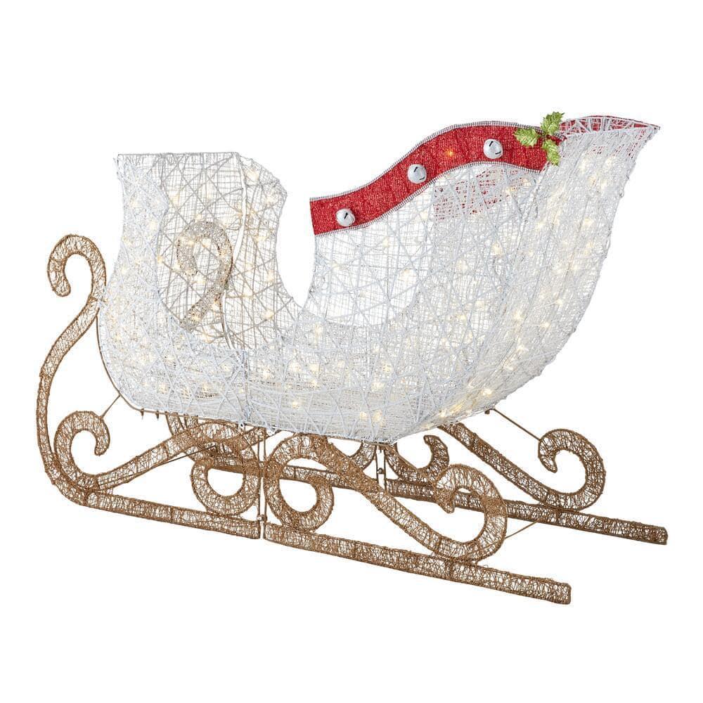 6 ft Warm White LED Sleigh Holiday Yard Decoration