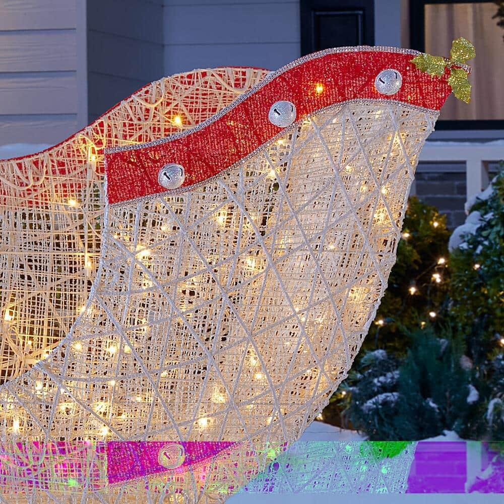 6 ft Warm White LED Sleigh Holiday Yard Decoration